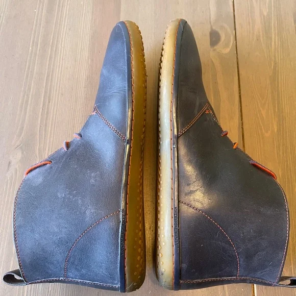 Vivo Barefoot Gobi 2 Urban Dark Blue with Red Stitching Leather Boots - Size 12 - Picture 7 of 10